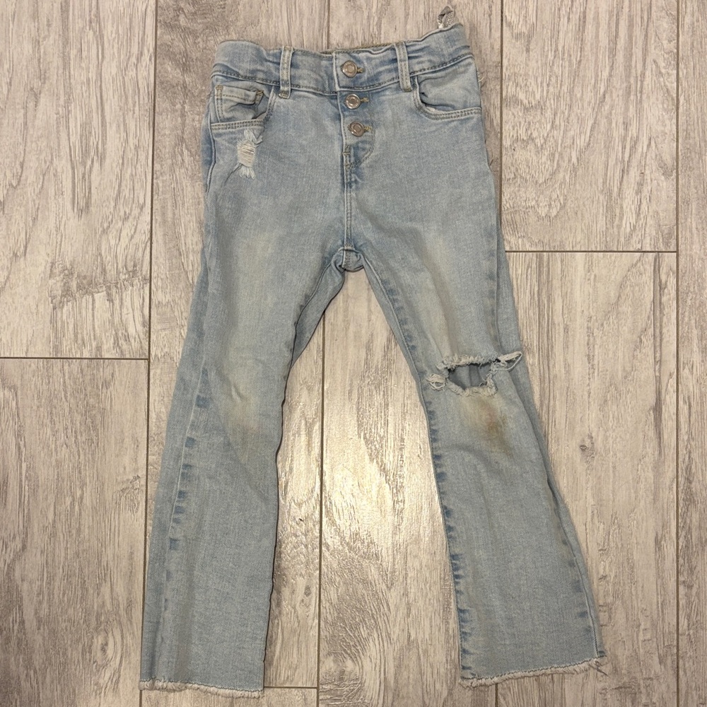 Zara Light Blue Straight Leg Jeans
